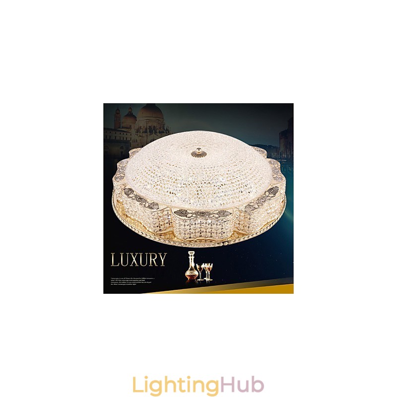 Modern Luxury Crystal Ceiling mounted Light Absorb Dome Light Diameter 50CM