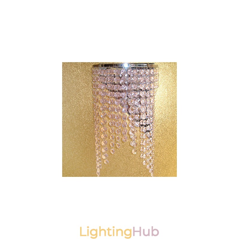 Modern Crystal Wall Light with 2 Lights