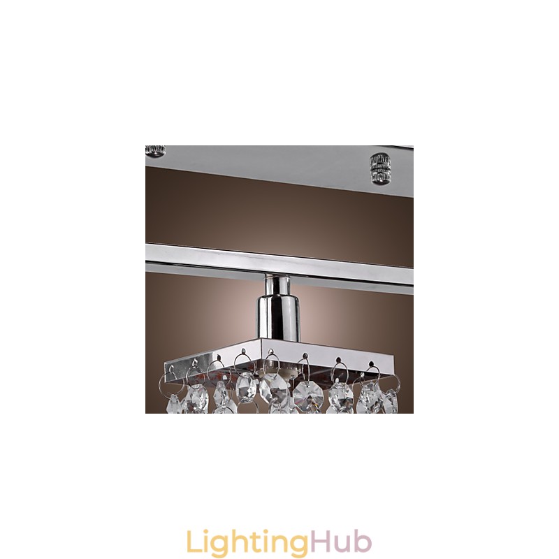 Linear Chandelier Island Light Crysal 3 Lights
