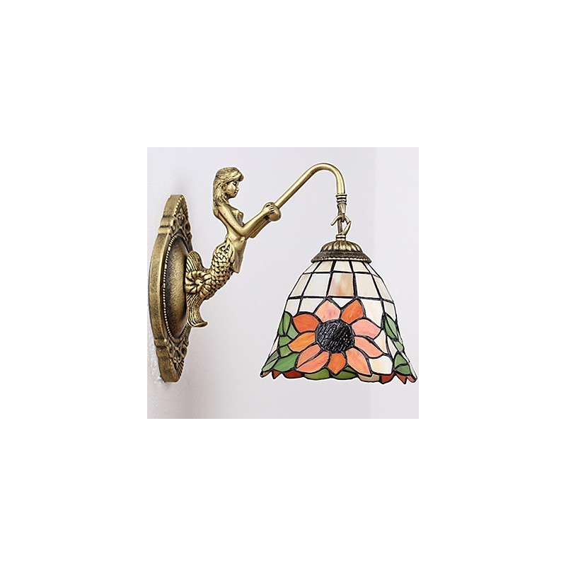 European Contracted Rural Creative Wrought Iron Wall Lamp Lights