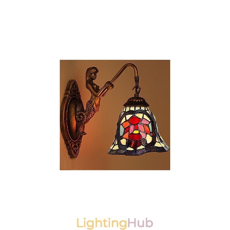 European Contracted Rural Creative Wrought Iron Wall Lamp Lights