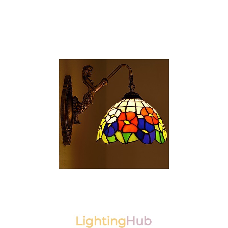 European Contracted Rural Creative Wrought Iron Wall Lamp Lights