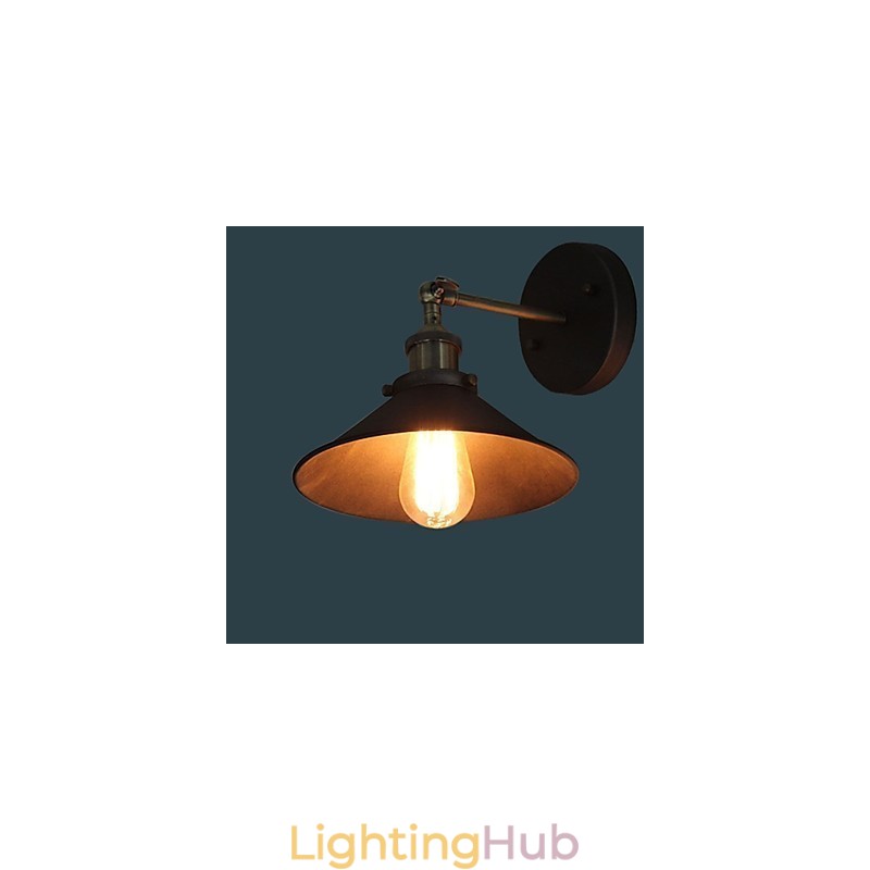 Industrial Vintage Edison Simplicity 1 Light Wall Mount Dining Room Study Room Office Hallway Metal Wall Sconce