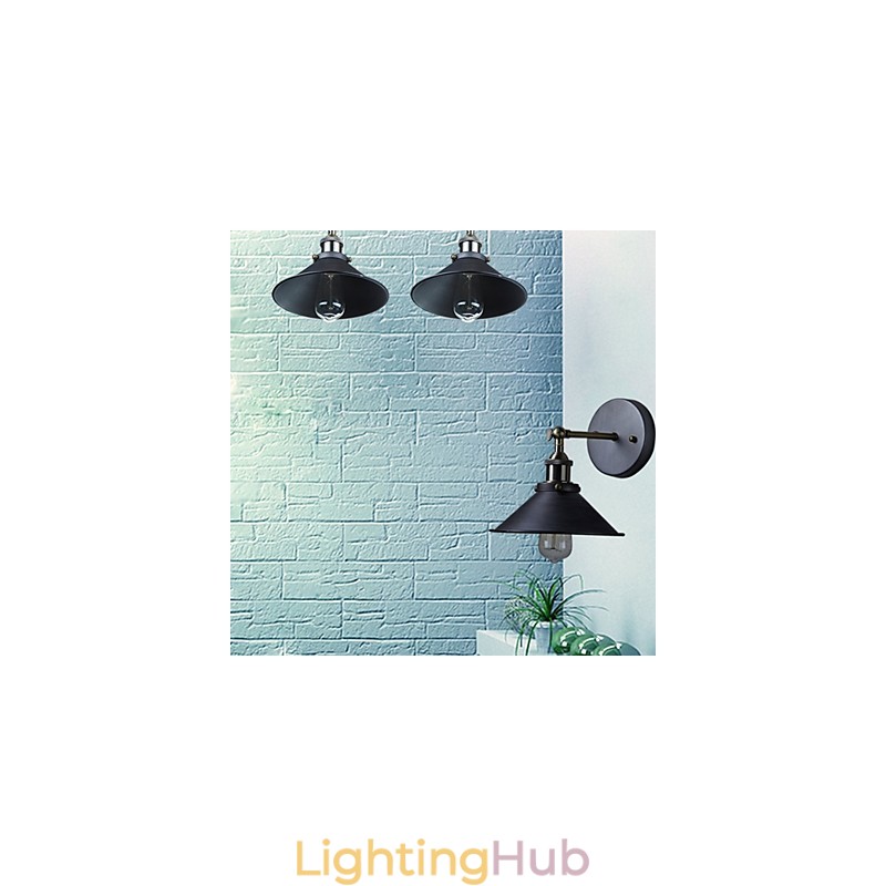 Industrial Vintage Edison Simplicity 1 Light Wall Mount Dining Room Study Room Office Hallway Metal Wall Sconce