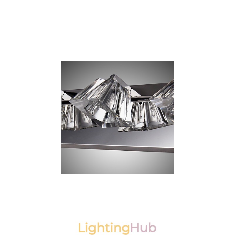 Modern Wall Light with Glass Shade 4 Lights Mirror Front