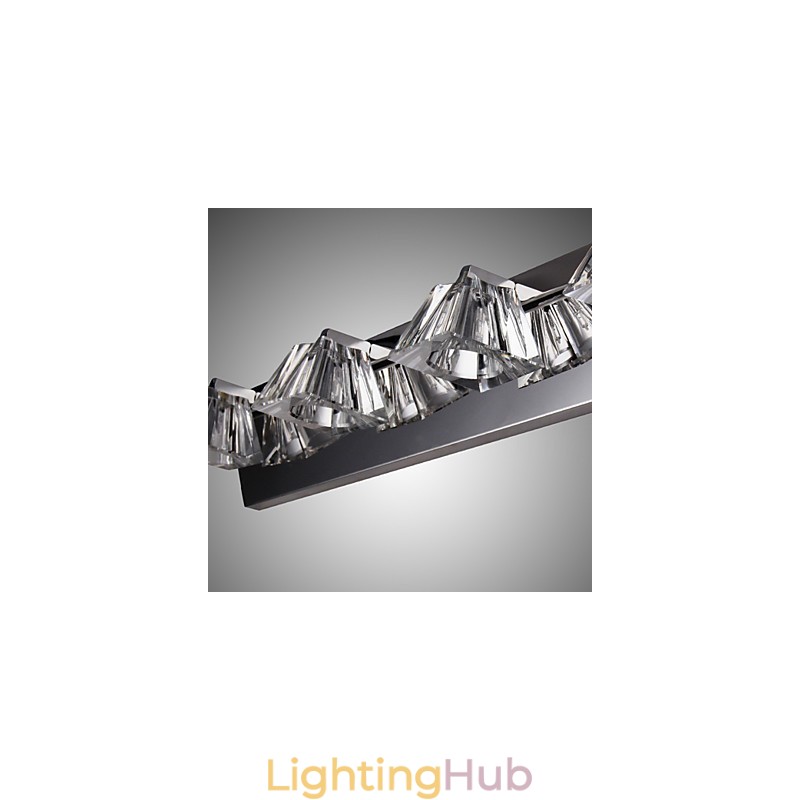 Modern Wall Light with Glass Shade 4 Lights Mirror Front