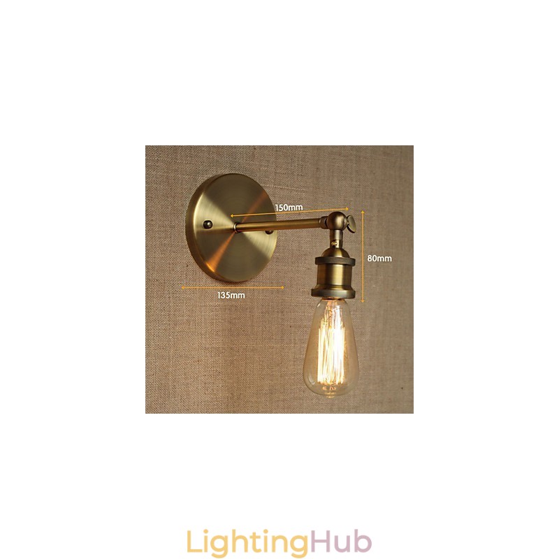 American Bar Cafe Restaurant Bedside Minimalist Aisle Bronze Wrought Iron Wall Sconce