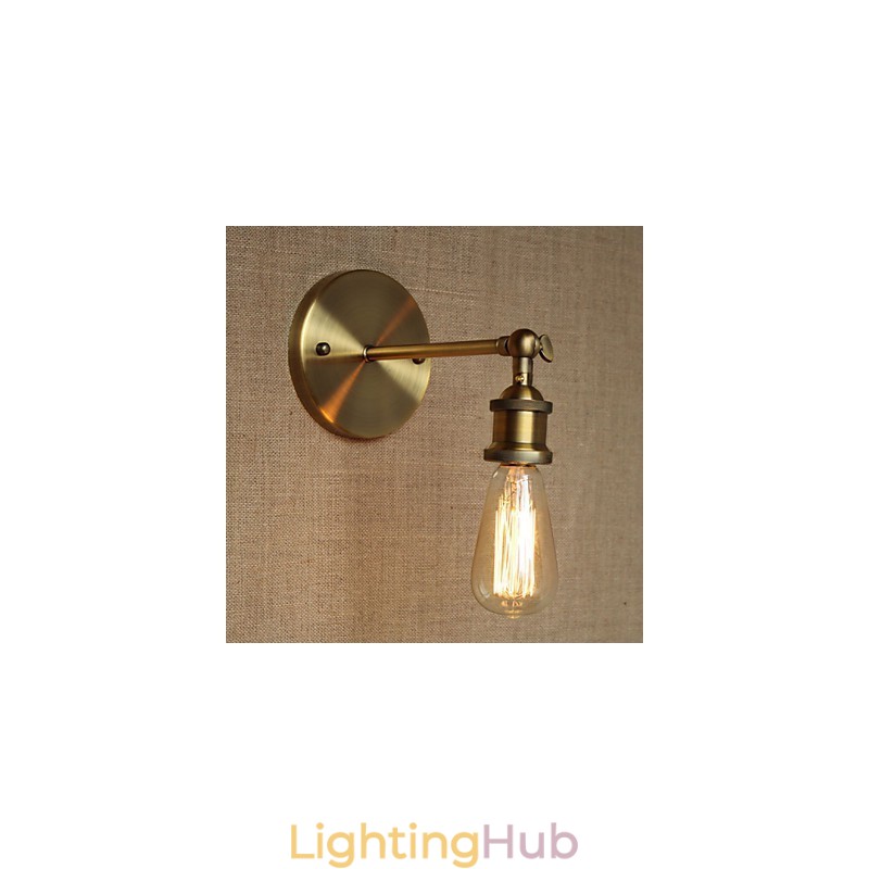 American Bar Cafe Restaurant Bedside Minimalist Aisle Bronze Wrought Iron Wall Sconce