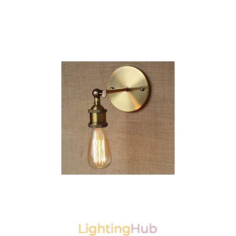 American Bar Cafe Restaurant Bedside Minimalist Aisle Bronze Wrought Iron Wall Sconce