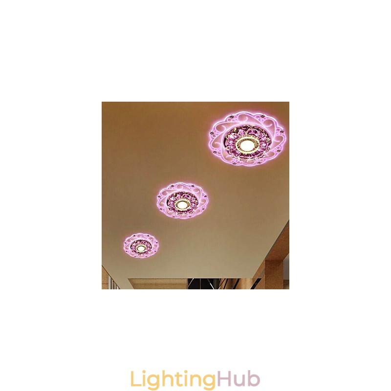 Crystal Ceiling Lamp Spotlight SMD 3W Creative Lamp Tube Light Colorful Color Dome Light