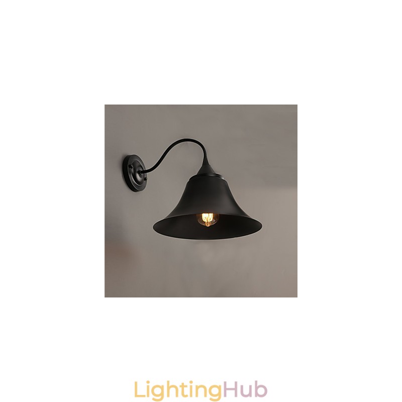 220V 29*29CM 5 10㎡ Designer Duds Loft Style Ancient Black Iron Cap Wall Lamp Light