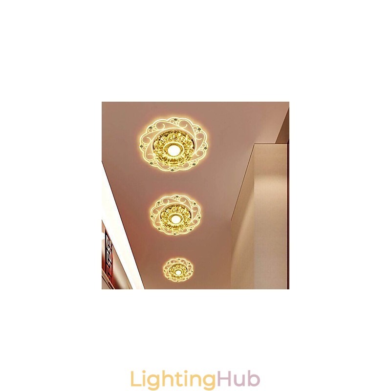Crystal Ceiling Lamp Spotlight SMD 3W Creative Lamp Tube Light Colorful Color Dome Light