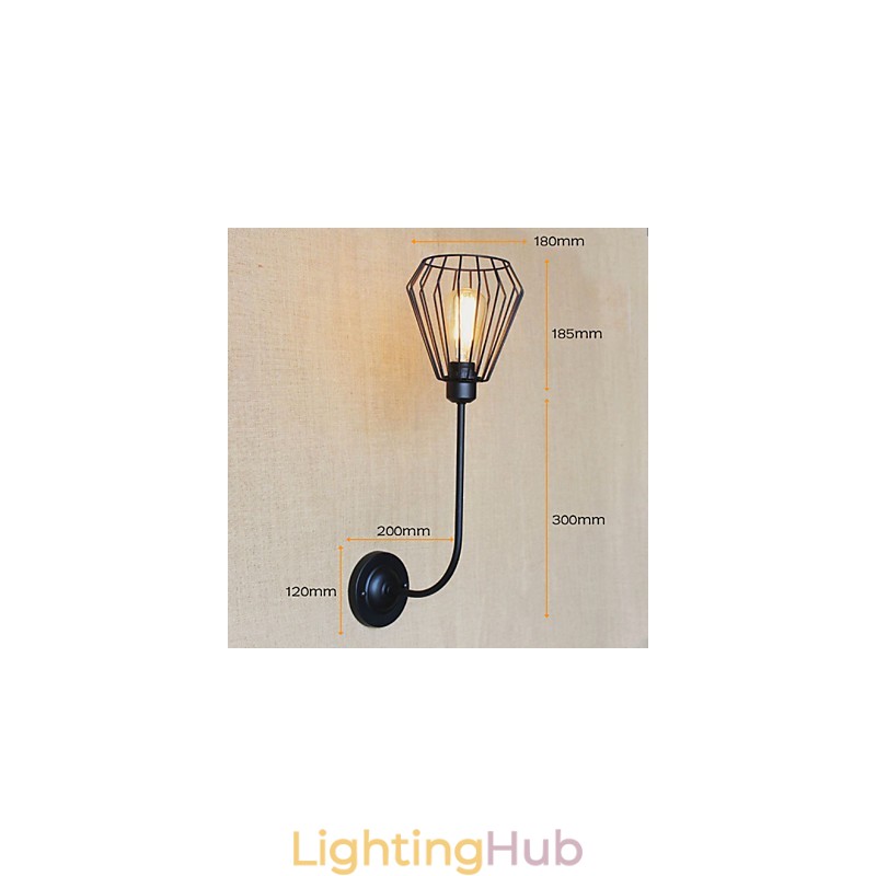 American Country Creative Iron Elbow Antique Single Head Lamp Bedside
