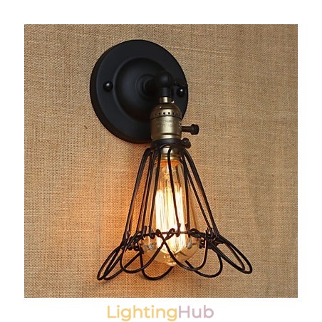 American Industrial Style Decorative Wall Sconce Iron Mesh Fence American Industrial Style Decorative Wall Sconce Iron Mesh Fence