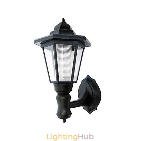 Solar Power Wall Light Black Shade Solar Power Wall Light Black Shade