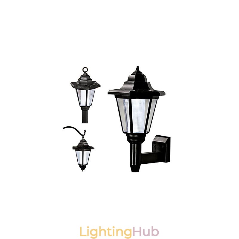 Solar Power Wall Light Black Shade