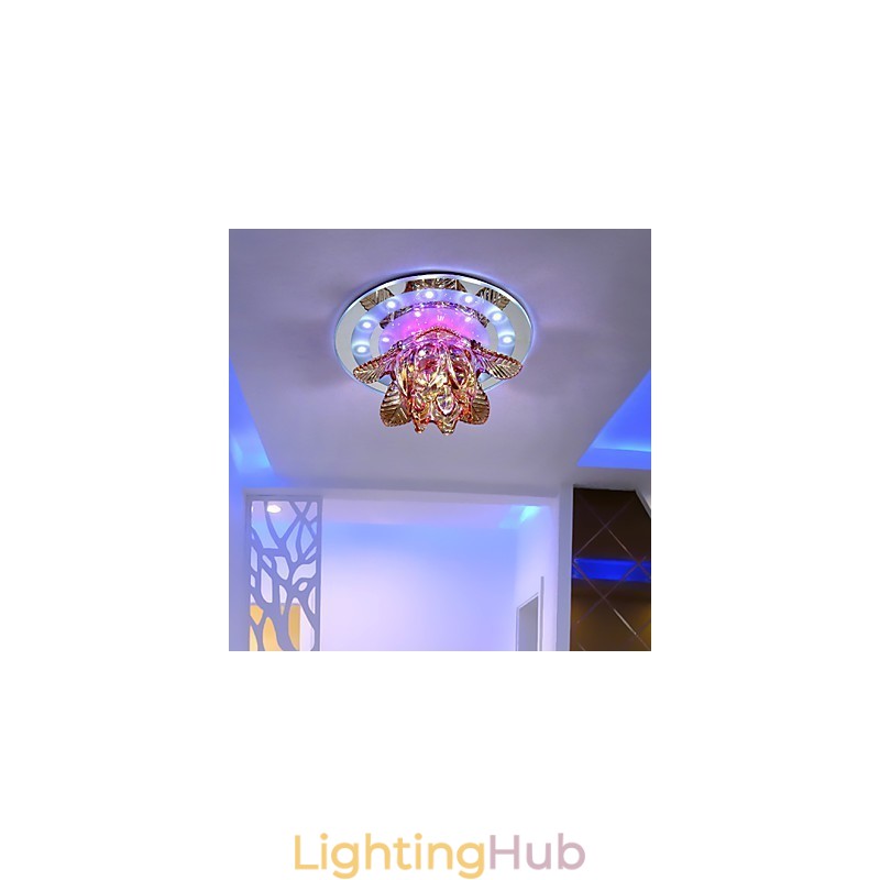 Circular Crystal Idea Ceiling Lamp Tube Light To Absorb Dome Lamp Light