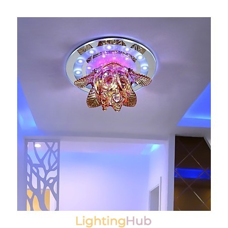 Circular Crystal Idea Ceiling Lamp Tube Light To Absorb Dome Lamp Light
