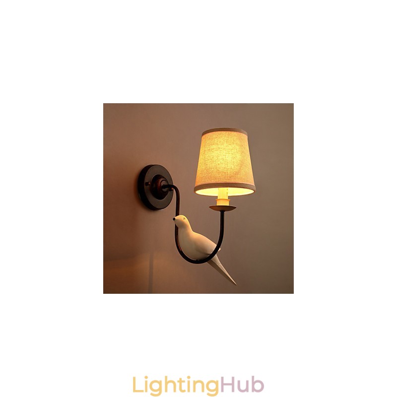 Northern American Birds European Creative Cloth Art Wall Lamp Lights