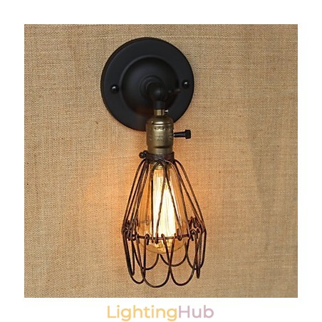 American Industrial Style Fence Rusty Iron Mesh Decorative Wall Sconce American Industrial Style Fence Rusty Iron Mesh Decorative Wall Sconce