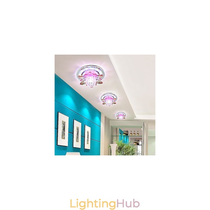 Circular Crystal Idea Ceiling Lamp Tube Light To Absorb Dome Lamp Light