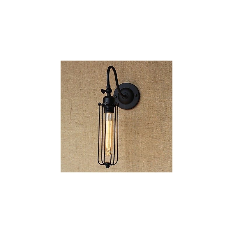 Art Minimalist Matte Black American Country Living Room Lamp Bedroom Balcony Wall Lamp Bedside Lamp