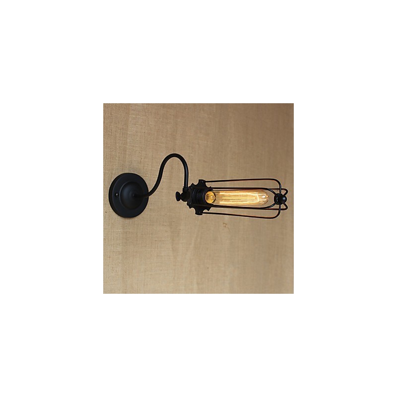 Art Minimalist Matte Black American Country Living Room Lamp Bedroom Balcony Wall Lamp Bedside Lamp
