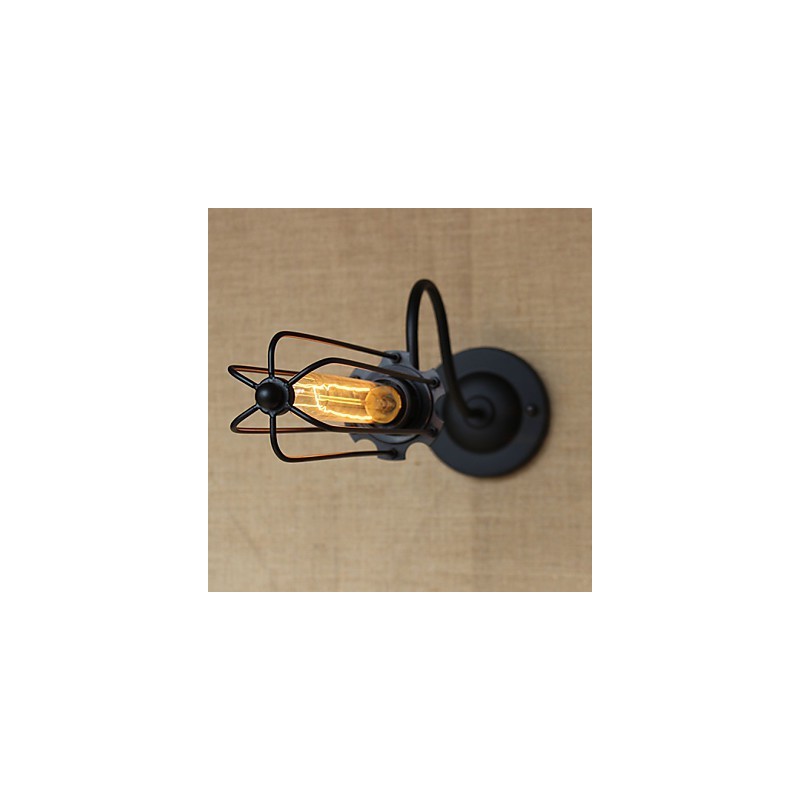 Art Minimalist Matte Black American Country Living Room Lamp Bedroom Balcony Wall Lamp Bedside Lamp