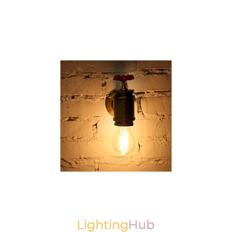 Vintage Industrial Water Pipe Wall Lamps Loft Edison Light for Bar Restaurant Wall Fixtures Lighting