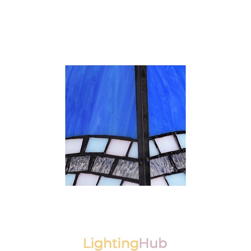 European Mediterranean Contracted Rural Creative Wrought Iron Wall Lamp Glass Lights