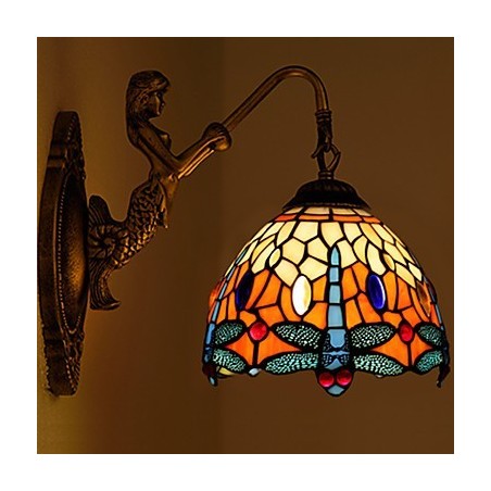European Contracted Rural Creative Wrought Iron Wall Lamp Glass Lights European Contracted Rural Creative Wrought Iron Wall Lamp Glass Lights