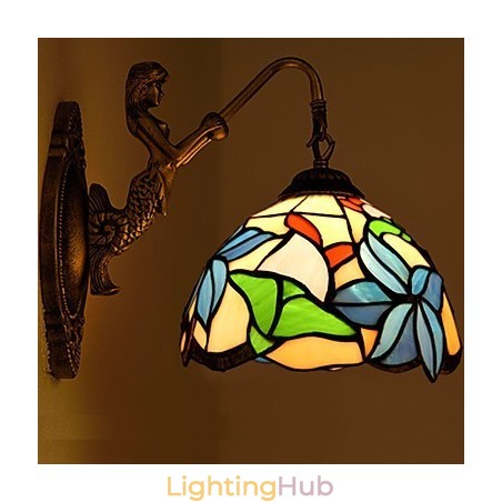 European Contracted Rural Creative Wrought Iron Wall Lamp Glass Lights European Contracted Rural Creative Wrought Iron Wall Lamp Glass Lights