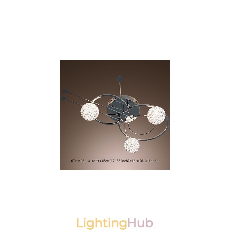 Modern Contemporary Electroplated Flush Mount