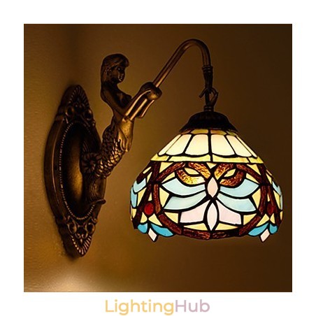 European Contracted Rural Creative Wrought Iron Wall Lamp Glass Lights European Contracted Rural Creative Wrought Iron Wall Lamp Glass Lights