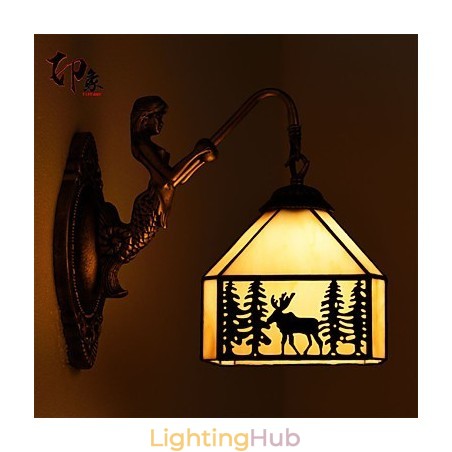 Christmas Deer European Contracted Rural Creative Wrought Iron Wall Lamp Glass Lights Christmas Deer European Contracted Rural Creative Wrought Iron Wall Lamp Glass Lights