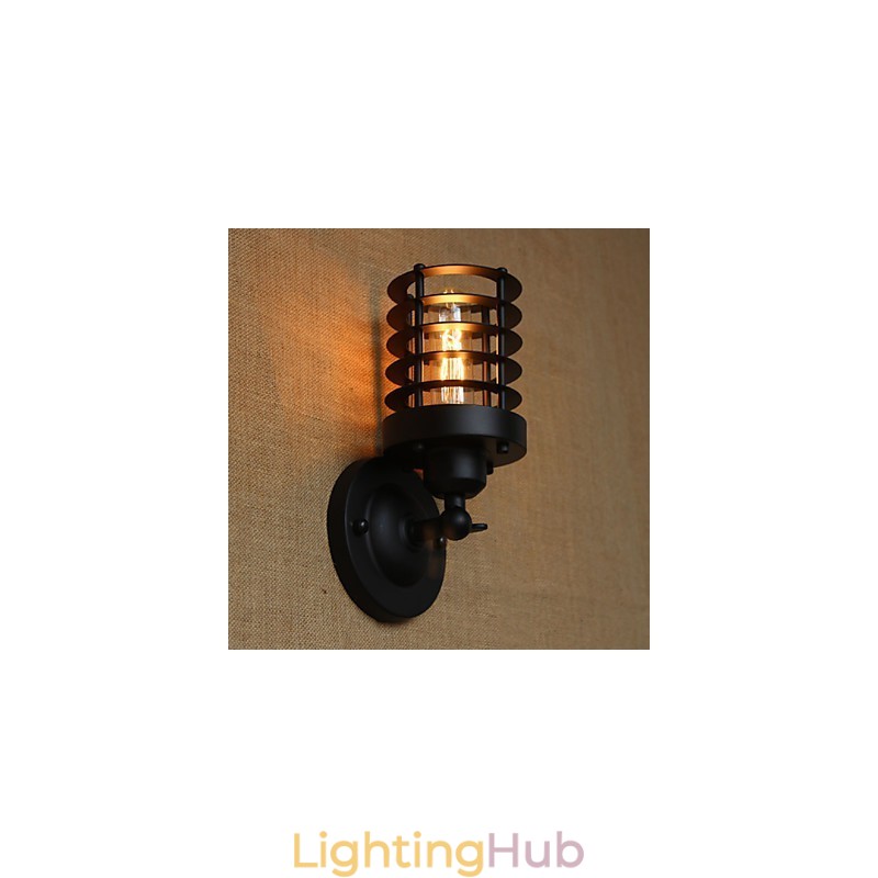 Retro Simple Elegant Black Bedside Aisle Stairs Balcony Decorative Wall Sconce