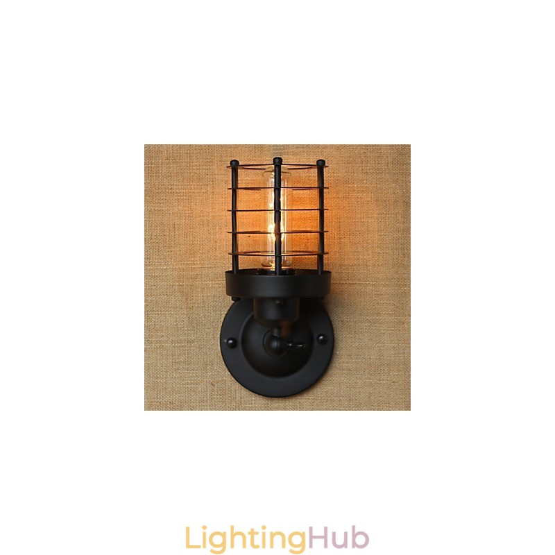 Retro Simple Elegant Black Bedside Aisle Stairs Balcony Decorative Wall Sconce