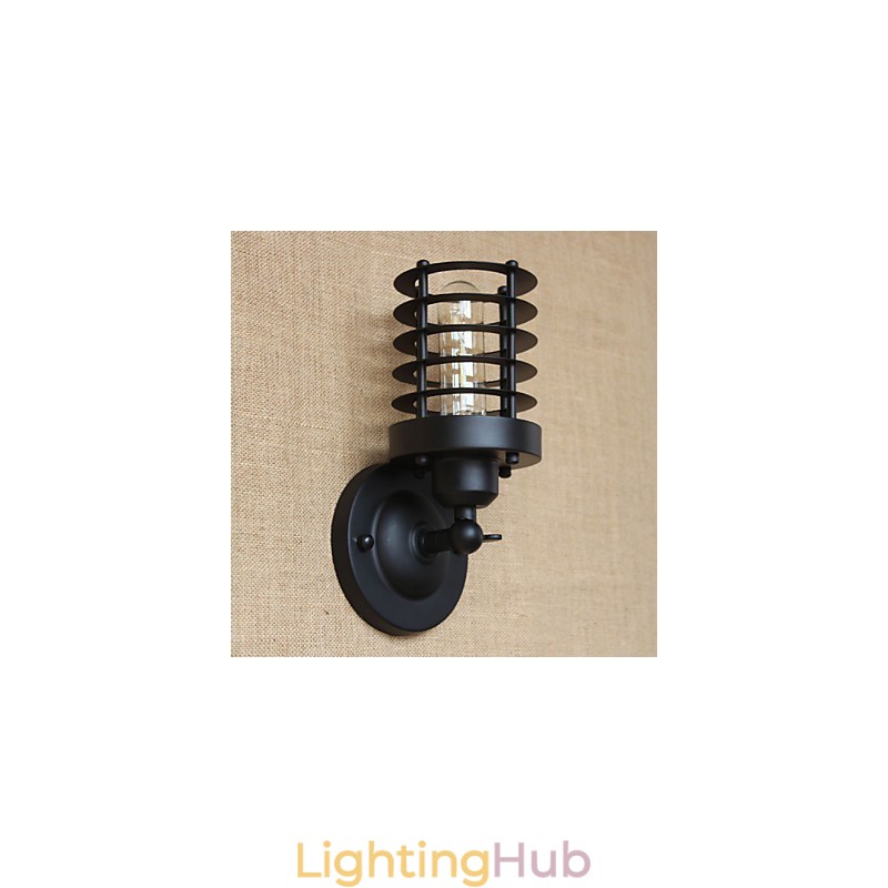 Retro Simple Elegant Black Bedside Aisle Stairs Balcony Decorative Wall Sconce