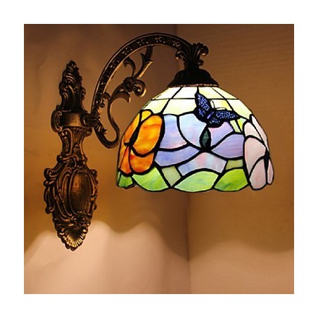 European Mediterranean Contracted Rural Creative Wrought Iron Wall Lamp Glass Lights European Mediterranean Contracted Rural Creative Wrought Iron Wall Lamp Glass Lights