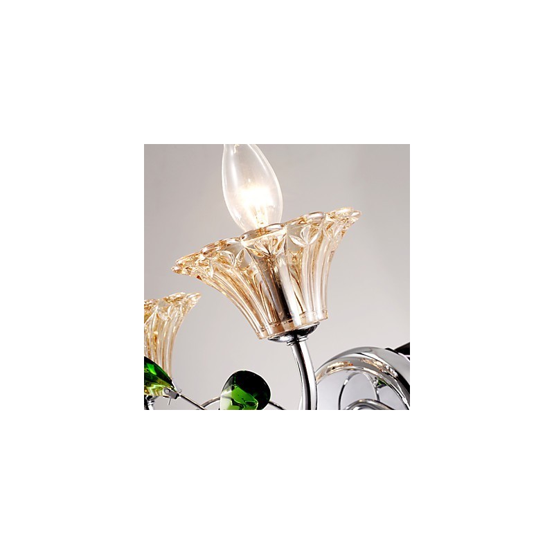 Wall Sconces Bathroom Lighting Candle Wall Lights Crystal Modern Contemporary Metal