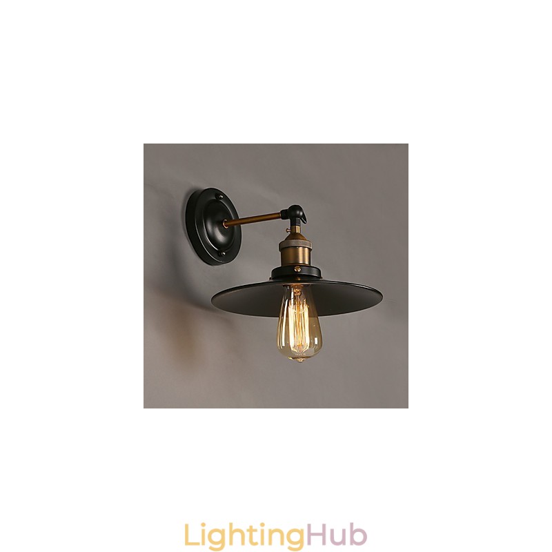 Creative Nordic Light Single Head Black Umbrella Wall Lamp Restoring Ancient Ways Light