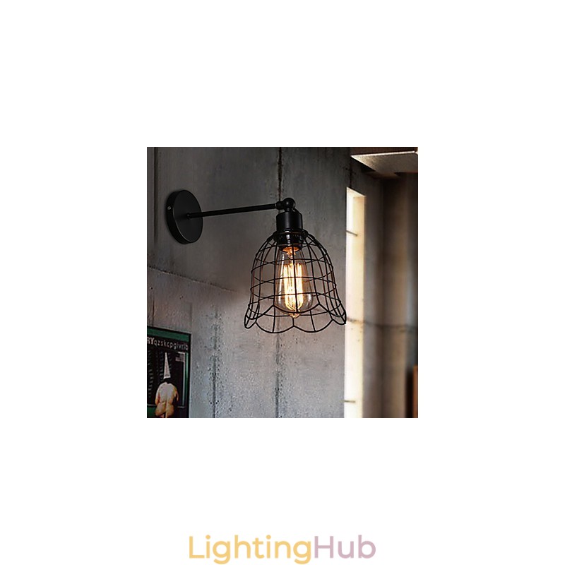 Single Head Industrial Wind Wall Lamp Contracted Europe Type Wall Lamp Wrought Iron Light