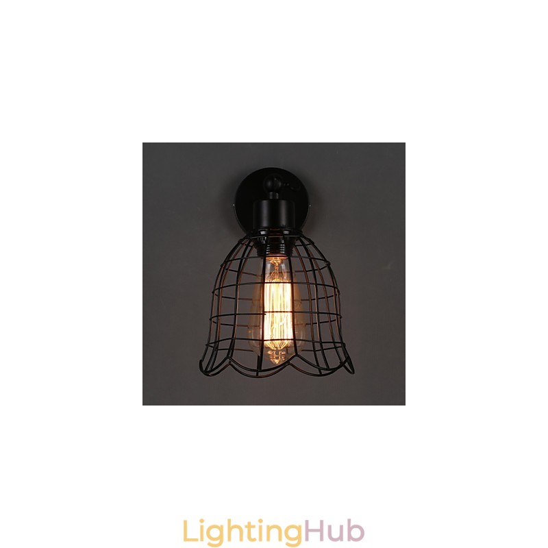 Single Head Industrial Wind Wall Lamp Contracted Europe Type Wall Lamp Wrought Iron Light