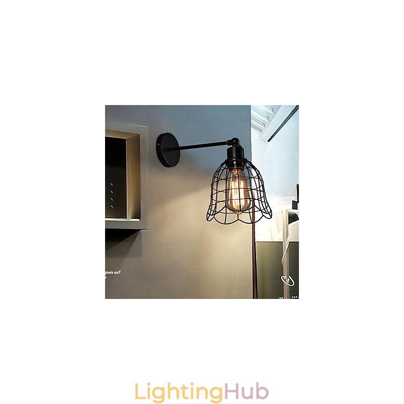 Single Head Industrial Wind Wall Lamp Contracted Europe Type Wall Lamp Wrought Iron Light