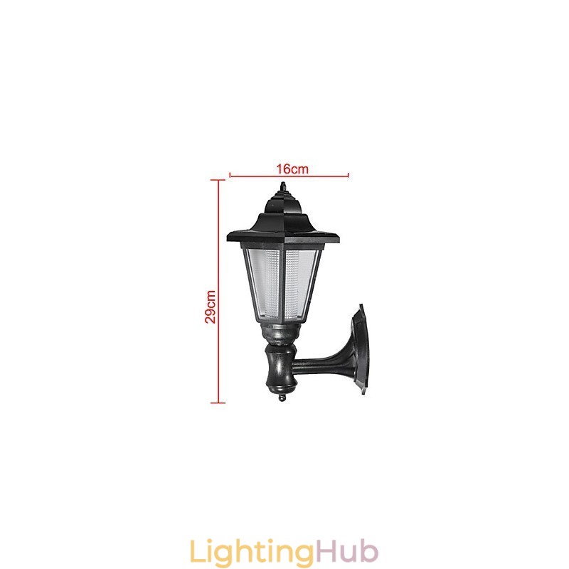 Solar Powered Outdoor Garden Path Yard Security Wall Light Landscape Lamp