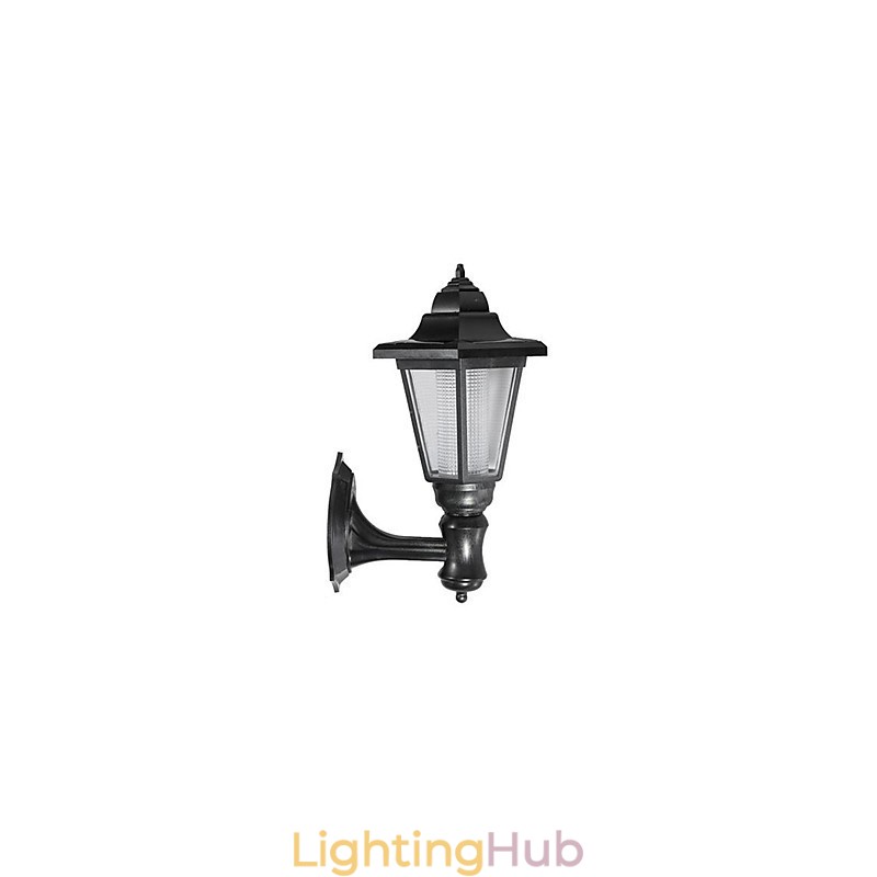Solar Powered Outdoor Garden Path Yard Security Wall Light Landscape Lamp