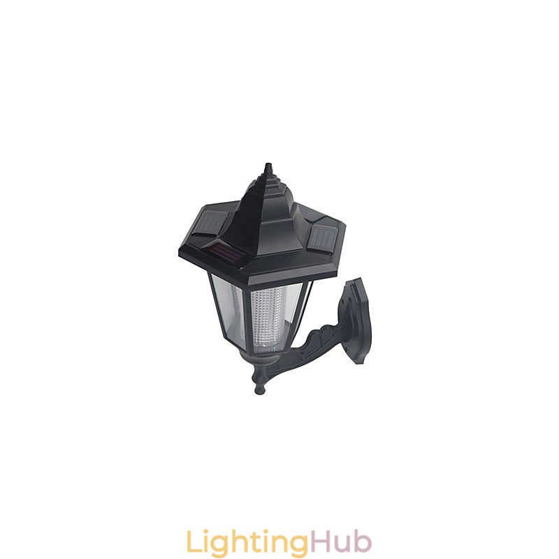 Solar Powered Outdoor Garden Path Yard Security Wall Light Landscape Lamp