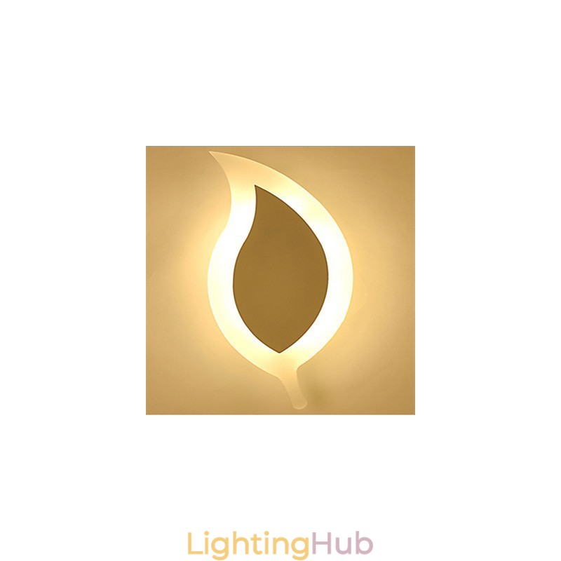 Creative Simple Fashion ModernAcrylic Contracted Wall Lamp Alloy Small Leaves Light