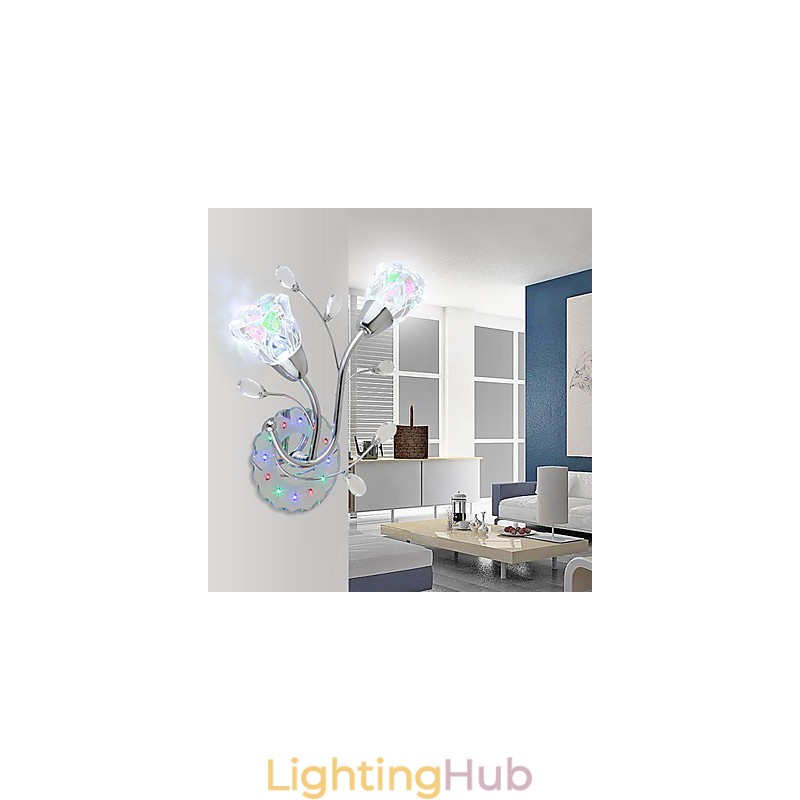 Creative Flowers Contemporary And Contracted Creative Crystal Wall Lamp Lights
