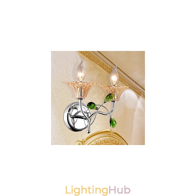 European Style Creative Contemporary And Contracted Crystal Wall Lamp Lights
